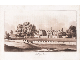 1821 год. Поместье Биллингбеар-хаус, пейзаж, акватинта