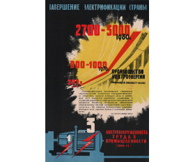 1960-е гг. Плакат. Завершение электрификации страны