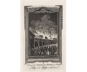 1775 год. Пожар на Лондонском мосту в 1758 году