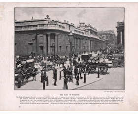 1896 год. Банк Англии, Лондон, старинная фототипия
