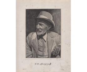 1949 год. Портрет И.В. Мичурина, гравюра на дереве Павлова