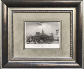 1836 год. Казанский собор, Санкт-Петербург, гравюра в раме