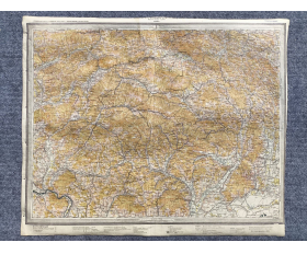 1934 год. Словакия, Кашау, кабинетная старинная карта