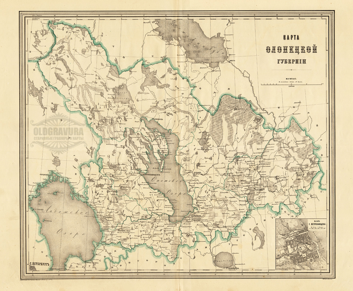 Карта петербургской губернии до 1917